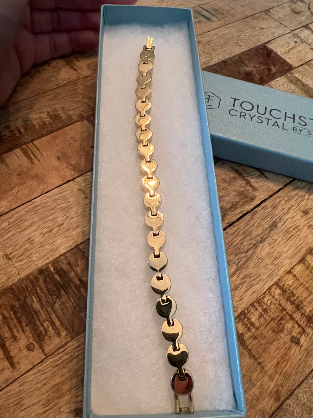 Touchstone Crystal Gold Clear Crystal Ice Bracelet - Picture 3 of 3